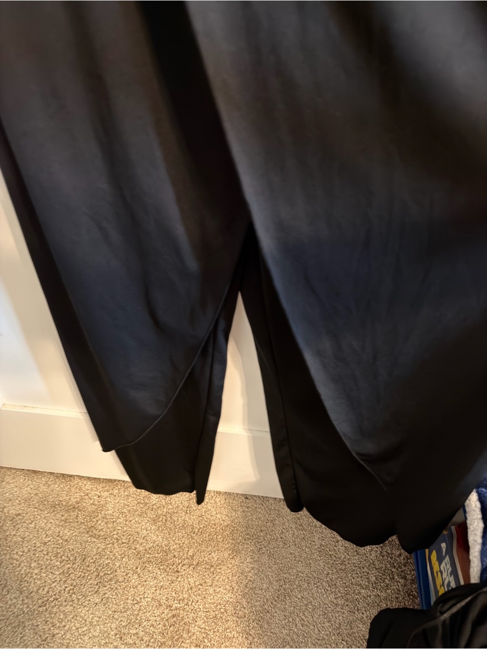 Black V-Neck Evening Dress with Silver Trim - Picture 2 of 9